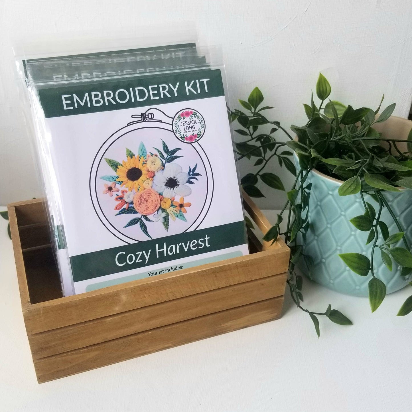 Cozy Harvest Beginner Embroidery Kit by Jessica Long