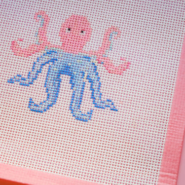 Translation missing: en.Glitter Octopus Hand Painted Needlepoint Canvas