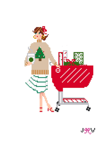 Translation missing: en.Christmas Target Needlepoint Canvas