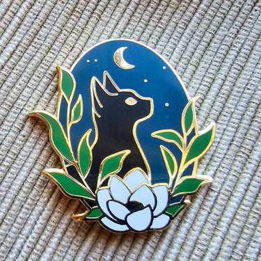 Translation missing: en.Black Cat Enamel Needle Minder by Jessica Long