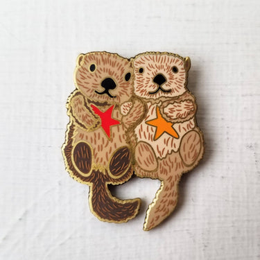 Translation missing: en.Sea Otters Enamel Needle Minder